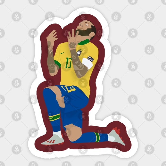 Dani Alves pray for messi's free kick Sticker by StonedDesigner